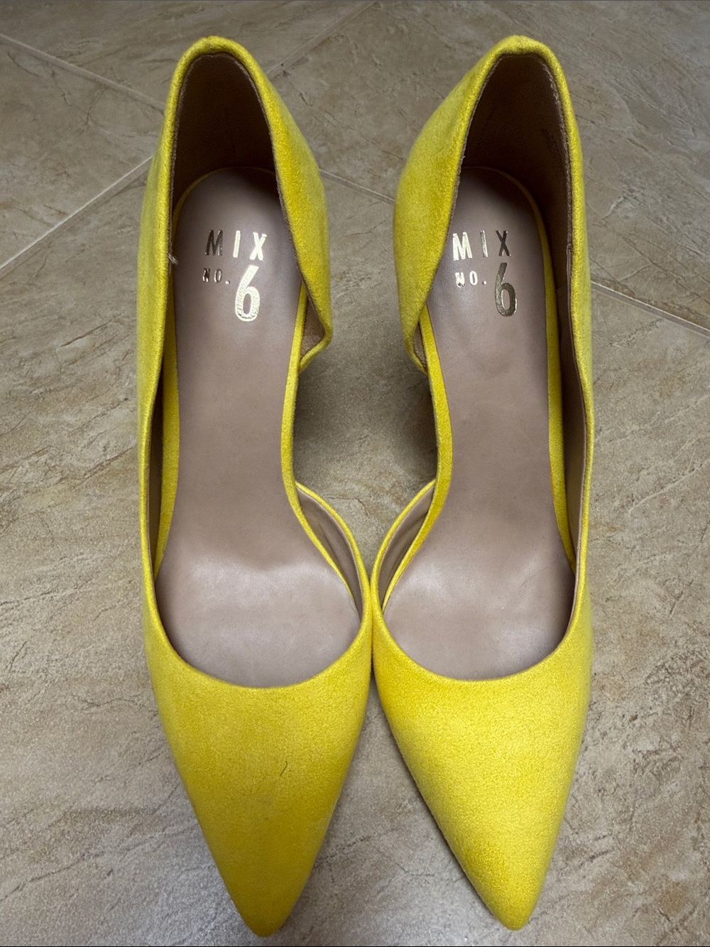 Mix No. 6 Bright Yellow Pointed-Toe D'Orsay Pump